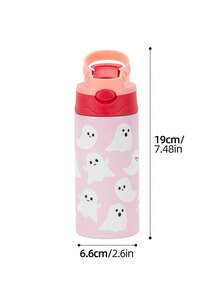 1pc Halloween Ghost Pattern Stainless Steel Splash-Proof Tumbler, Insulated Hot & Cold, Suitable For Outdoor Travel, Office, Home, Camping, Picnic, Halloween Party Gift - Multicolor - View 9