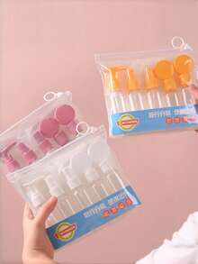 Multi-Purpose Travel Refillable Bottle Set, Includes Spray Bottle And Cream Jar, Leak-Proof Cosmetic Containers, Easy To Clean And Portable, Suitable For Air Travel - Multicolor - View 3