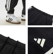 Adidas Men's ST 3ST WV PNT Woven Sport Casual Pants - Black and White - View 10