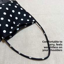 Polka Dot Print Magnetic Closure Underarm Small Bag, Niche Minimalist Versatile Women's Commuter Shoulder Bag, Lightweight Daily Outing Handbag, Gift Bag - Multicolor - View 8