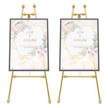 2-Pack Lightweight, Portable Wedding Sign Easel With Adjustable Hooks, Versatile Picture Frame Holder For Wedding, Bridal Shower, Engagement & Table Decor - 2pcs - 查看 1