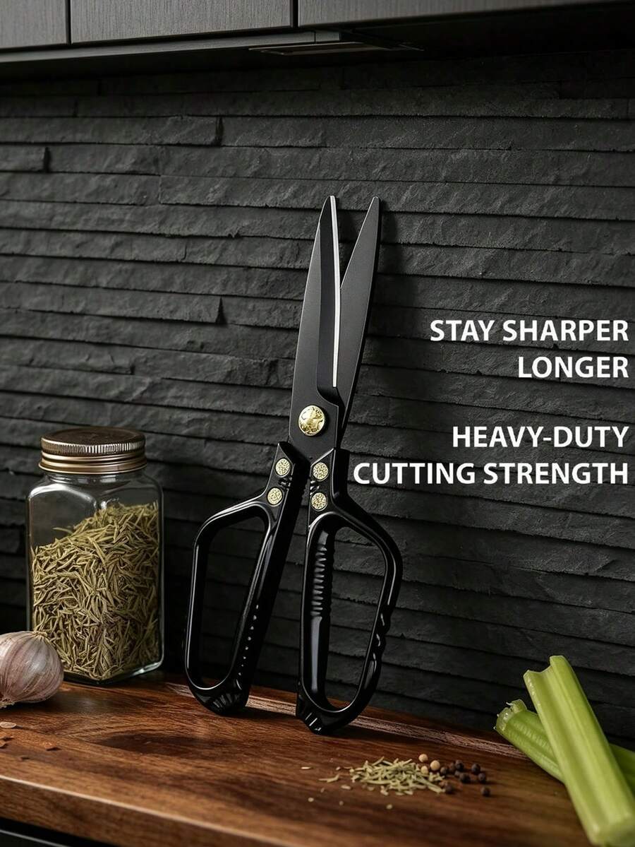 Kitchen Scissors - Heavy Duty Kitchen Scissors With Stainless Steel Titanium Coated Blades, Suitable For Food, Poultry, Meat And Herbs - Sharp Multi-Purpose Cooking Scissors, Dishwasher - Multicolor - View 1
