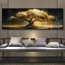 1pc Unframed Tree Of Life Canvas Wall Arts Posters, For Home, Bedroom, Kitchen, Living Room, Hotel, Cafe, Office - 222 - View 2