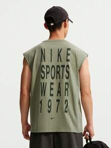 Nike 男款 AS M NSW TEE LSE SLVLS WASH 運動休閒背心 IM3820-328 - 綠色 - 查看 2