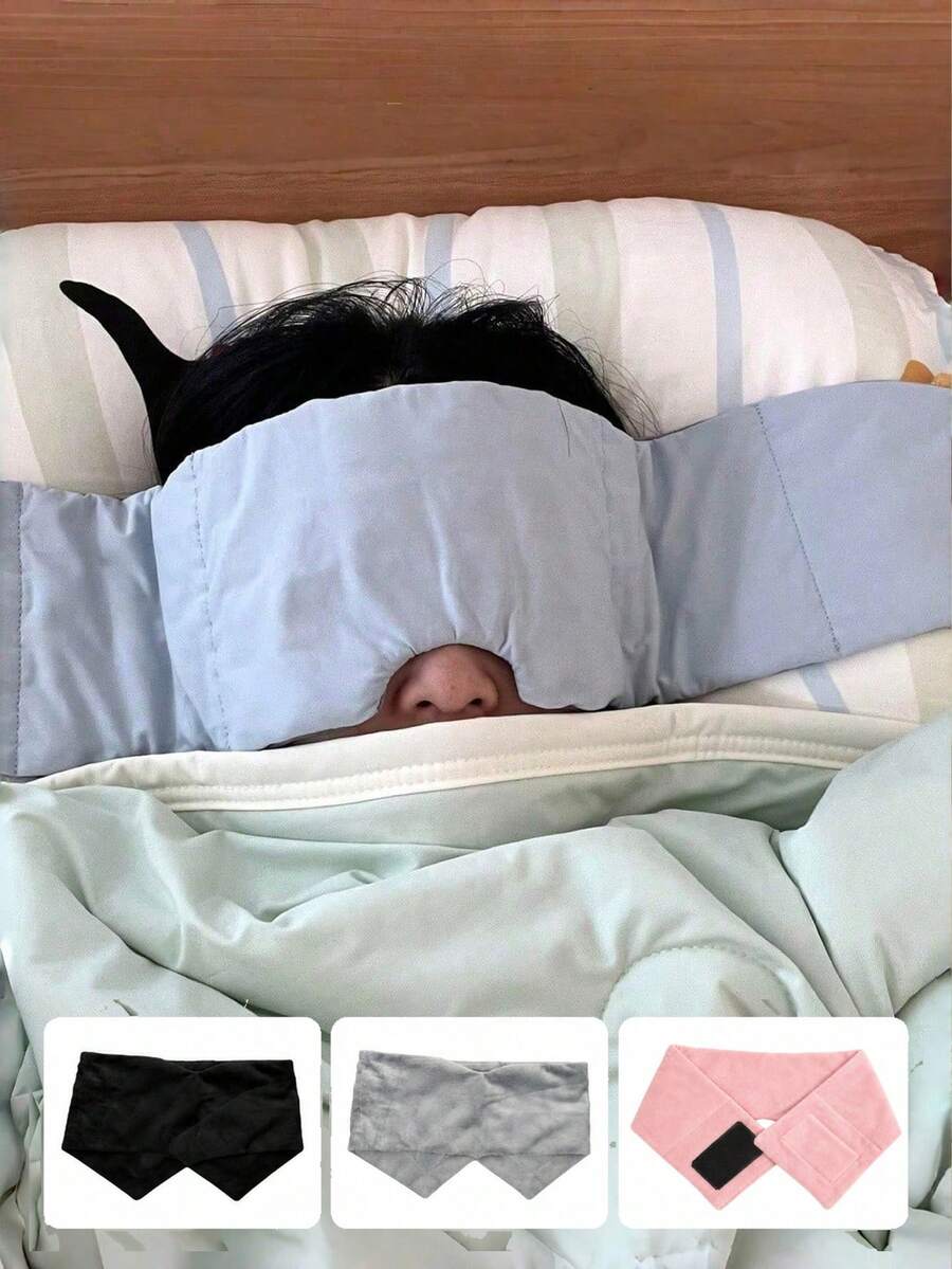 1pc Sleep Eye Mask,Gravity Eye Shade Light Blocking Adjustable Eye Cover,Deep Sleep Aid For Students Office Workers TravelersSleep Relax Accessory - Multicolor - View 1