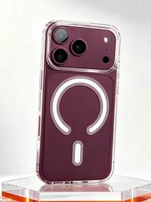 透明壓克力磁吸手機殼 夏季創意皮膚紋理磨砂保護殼，適用於 iPhone 17 Pro Max 17 Pro 16 Pro Max 16 Pro 15 14 13 12 Pro Max Plus 11 13 16 17 系列 - 無色 - 查看 3