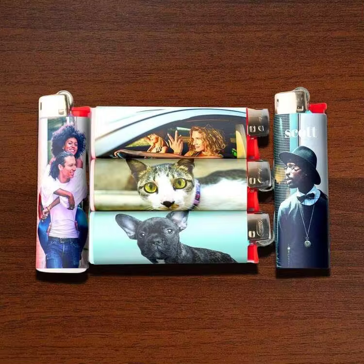 Custom Lighter Packaging Stickers, Can Print Personal Photos, Personalized Lighter Pocket Stickers, Lighter Advertising Decoration, Promotional Gifts, Can Print Logo And Slogan (Lighter Not Included) - Multicolor - View 3