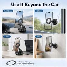 Multifunctional Vacuum Magnetic Phone Holder, Foldable Portable Vacuum Suction Mount, Universal Rotating Bracket For Dashboard And Windshield, Vacuum Suction Magnetic Car Mount, Multiple Styles Available - Random Styles - View 5