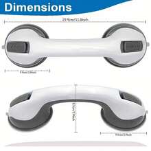 No Drill Vacuum Suction Bathroom Assist Grab Bar, Non-Slip Removable Shower Support Handrail For Tub & Toilet, Grip For Seniors Disabled Family, Optional 2 Pack / 4 Pack - 2 Gray - View 5