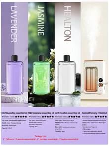 Value Gift Set! Wireless Portable Aromatherapy Diffuser With 7 Adjustable Settings, 6 Types Of 40ml Essential Oils For Easy Switching, USB-C Fast Charging + Digital Display Screen, Long-Lasting Fragrance All Day - D8K - View 14