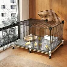 Encrypted Rabbit Cage Large Indoor Pet Rabbit Cage With Toilet, Automatic Waste Cleaning, Suitable For Guinea Pigs And Hamsters, Halloween, Christmas, Holiday Gift - Multicolor - View 5