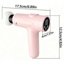 AXH. 1pc Customized High-Intensity Percussion Massage Gun With Rechargeable Battery, Full Body Massager, Muscle Relaxation, Same As Celebrity Model - Pink - View 5