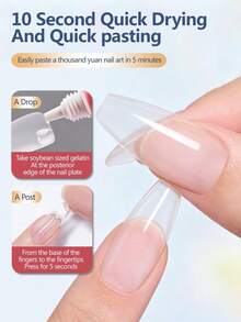 2Pcs No UV Nail Glue & Gel Remover Set, 10g Repositionable Strong Adhesive For Press On Nails, Gentle Instant Remover, Waterproof DIY Kit - 1 X Nail Polish Remover - View 9