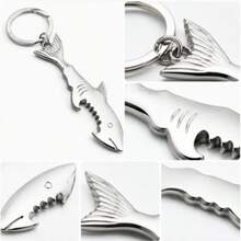 Men's Shark Keychain, Metal Bottle Opener Key Ring For Car Keys And Daily Carry, Portable Multi-Functional Key Holder With Durable Design, Unique Gift Accessory For Men - Multicolor - View 2