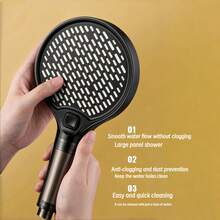 Large Panel 3-Speed Pressurized Shower Head With 5 Filter Cartridges, High Flow Rain Showerhead For Home Bathroom,For Shower Use Only - Shower Head - View 8