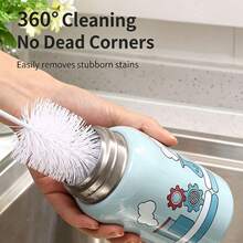 1pc Long Handle Bottle Brush, 360° Dense Soft Bristle Cup Brush, Suitable For Water Bottles, Tea Cups, Easy Hanging Design - Multicolor - View 6