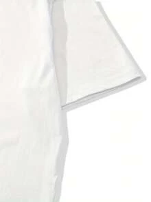 Men's Fashion Short Sleeve T-Shirt With Print - White - View 4