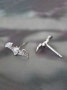 1 Pair Vintage Cubic Zirconia Stud Earrings, Women's Party Jewelry, Halloween Gift - 1# - View 2