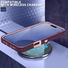 Anti-Drop Anti-Shock Anti-Wear Full Body Protection Phone Case, Durable And Sturdy, 3-In-1 Protective Case Compatible With Iphone, Galaxy And Other Phones - Wine Pink - View 11