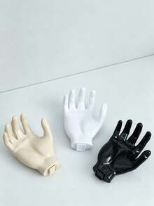 1pc Modern Minimalist Plastic Hand Shaped Self Adhesive Wall Hook,No Drill Open Palm Holder,Multi-Purpose Rack For Jewelry,Soap & Small Accessories, Vanity, Dressing Room Daily Use,Spooky Halloween‑Themed Fake Hand Prop - Multicolor - View 14