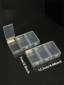 2pcs Large Single-Opening 3-Compartment 5-Compartment Linked Tool Organizer Box, Jewelry Bead Packaging Box, Storage Divider Box, Independent Flip Lid Classification Storage Box, Fishing Tackle Storage Box - Multicolor - View 7