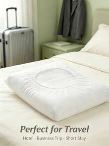 2pcs/Set Sarung Bantal Perjalanan Pendingin, Sarung Bantal Kain Non-Woven Bernapas dan Menutupi Seluruh Permukaan, Anti-Selip di Semua Sisi, Lembut dan Ramah Kulit, Mudah Dipasang, Sarung Bantal Warna Polos, Cocok untuk Hotel, Homestay, Berkemah, dan Perlengkapan Perjalanan - MultiWarna - View 7