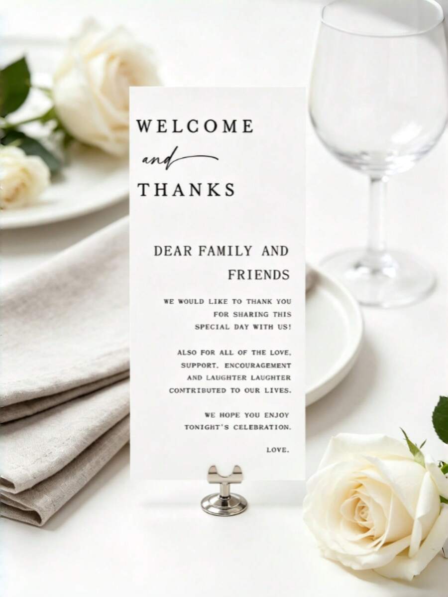 5/10/30/50pcs Thank-You Cards, Simple Welcome Message Cards, Minimalist Style Greeting Cards, Wedding Desktop Decoration, Paper Thank-You Cards, Suitable For Various Holiday Decorations, Autumn Wedding Ceremonies, High-Quality And Fashionable Design