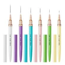 6pcs Nail Art Liner Brush Set / Gel Nail Brush Set / French Striped Line Painting Brush / Professional Nail Art Tools - Multicolor - View 6