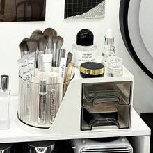 360 Degree Rotating Desktop Pencil Case Desktop Organizer - White - View 10