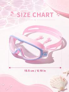 Children's Swimming Goggles, Unisex Swimming Goggles, Waterproof Anti-Fog, New Upgraded Design, Wide Field Of View Anti-Fog Leak-, First Day Of School - Baby Blue - View 3