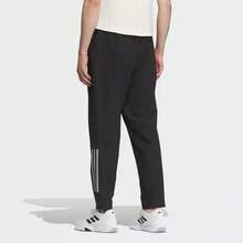 Adidas Celana Olahraga dan Kebugaran Pria GYM+ 3S PNT Woven Terbaru yang Bernapas - Hitam - View 4