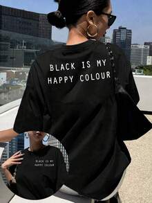 Women T-Shirts - 黑色 - 查看 8