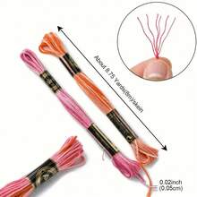12 Skeins Embroidery Cross Stitch Thread 8 Meters 6-Ply Floss Home Sewing Craft Thread DMC Colors DIY Bracelet Making - Multicolor - View 3
