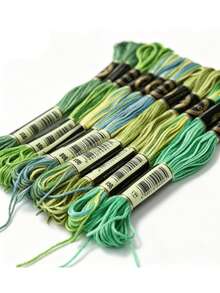 12 Skeins Embroidery Cross Stitch Thread 8 Meters 6-Ply Floss Home Sewing Craft Thread DMC Colors DIY Bracelet Making - Multicolor - View 7