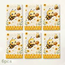 2/4pcs Bee Pattern Towels, Kitchen Dish Cloths, 6/8pcs Decorative Towel Set, Super Absorbent Microfiber, Machine Washable, Holiday Gift And Cleaning Supplies Decoration, Suitable For Holiday Cooking, Baking, Housewarming Gift And Cleaning Supplies, Fit For Kitchen, Bathroom, Toilet - Multicolor - View 17