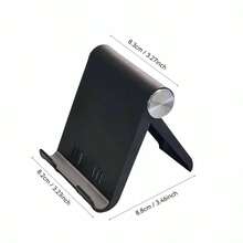 1pc Adjustable Foldable Phone Stand, Portable Multi-Angle Phone & Tablet Holder, Universal Desktop Base, Compatible With IPhone And All Smartphones, Compact Foldable Travel & Office Desk Stand, With Non-Slip Silicone Base, Essential Daily Accessory For Project, Office And Home - Phone Stand - View 2