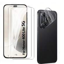 واقي شاشة من الزجاج المقسى لهواتف Honor X8d وX9d و400 Lite و400 و600 و600 Pro و600 Lite وHonor 400 Smart وX7d و200 Lite و200 Smart وX7e وX6e، واقي عدسة كاميرا عالي الدقة، فيلم زجاج مقسى مقاوم للخدش، مقاوم للبصمات، واقي عدسة كاميرا، فيلم شاشة من الزجاج المقسى، وسادة واقي عدسة كاميرا ثلاثية الأبعاد عالية الدقة، فيلم واقي الكاميرا الخلفية - شفاف - مشاهدة 21