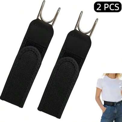 1pc Tactical Hook Elastic Waistband, Buckle Free Invisible Waist Closure, Hook And Loop Buckle, Suitable For Hunting, Fishing, Camping