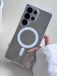 Luxury Transparent Magnetic Solid Color Phone Case Compatible With Samsung Galaxy S26Ultra S25Ultra S25 S24Ultra S23Ultra Plus A35 A36 A55 A56 Protection Back Case - Clear - View 2