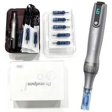 Derma Pen M8S Professional Beauty Pen Skin Care Tool Set, Includes 12pcs 0.25MM Round Nano Replacement Needles - Grey - View 10