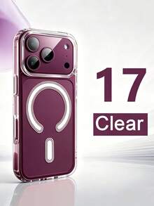 透明壓克力磁吸手機殼 夏季創意皮膚紋理磨砂保護殼，適用於 iPhone 17 Pro Max 17 Pro 16 Pro Max 16 Pro 15 14 13 12 Pro Max Plus 11 13 16 17 系列 - 無色 - 查看 2