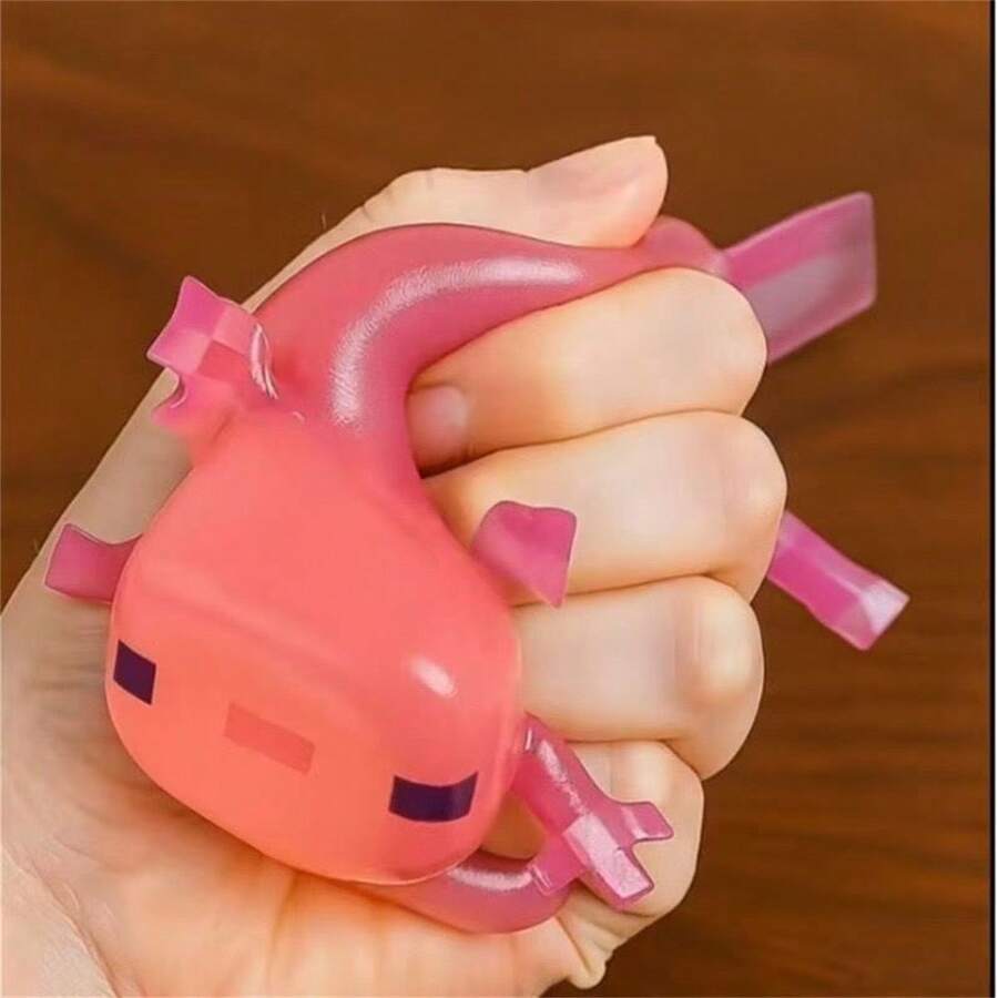 1pc New Moldable Axolotl Squishy Toy, Mochi Stress Relief Squeeze Toy, Slow Rebound Decompression Toy - Perfect Gift For Birthday, Holiday, Christmas, Halloween