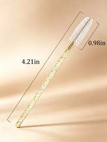 300/100/150/50/1pc Crystal Eyelash Brush Eyebrow Brush, Mascara Wand Eyelash Brush | Eyelash Extension Brush Head, Essential Eye Makeup Tool, Gold - Gold - View 4