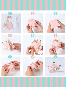 10pcs Teapot Shaped Gift Boxes, Spring Afternoon Tea Gift Candy Cookie Packaging Boxes, Elegant Paper Gift Packaging Boxes, Birthday Wedding Party Decoration Supplies, Baby Shower Party Decoration, Gender Reveal Party Decoration Supplies, Family Gathering Gift Packaging Supplies, Baby Girl First Birthday Party Decoration, Wedding Small Gifts, Tabletop Decoration, Home Decor, Spring Event Accessories, Party Small Gifts - Pink Teapot - View 11