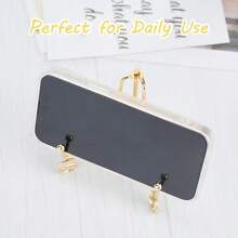 1pc (10cm/3.94in) Gold Iron Plate Display Stand, Suitable For Plates, Photos, Etc., Photo Display Stand, Card Display, Decorative Plate, Artwork - A - View 7