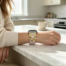 2pcs Zinc Alloy Watch Band Decorative Rings, Suitable For Apple Watch, Luxury Bowknot Design, Brilliant Shiny Texture, Easily Accessorize Your Wrist Fashion, Enhance Your Stylish Outfit (Watch Band Not Included) - Mouldless - View 6