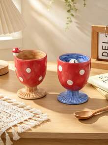 Retro Ceramic Mug Set, Cute Colorful Coffee Cups With Vintage Design, Aesthetic Tea Drinkware For Home Kitchen Breakfast Office, Stylish Beverage Cups Gift For Coffee Lovers - Multicolor - View 2