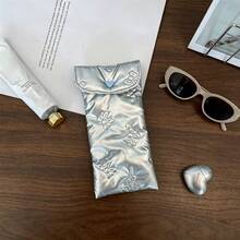 Ins Glossy Bow & Heart Embossed Glasses Storage Bag, Travel Portable Fashion Glasses Organizer, Multi-Function Small Item Storage - Multicolor - View 15