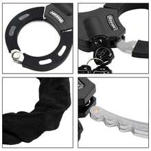 Motorcycle Bike Electric Scooter Lock With Key 60cm Chain Lock Anti Theft W/Bag - Black - View 10