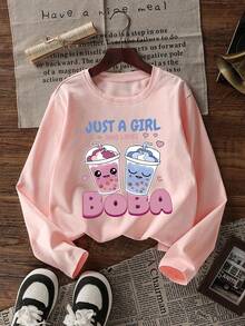 3pcs Tween Girls Printed Long Sleeve T-Shirts, Suitable For Autumn/Winter Layering, Young Student Apparel For Outerwear And Underlayer - Multicolor - View 4